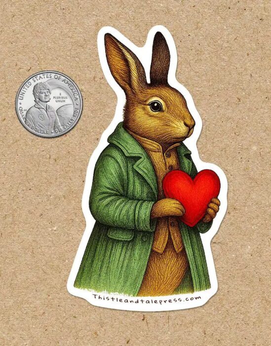 Bunny With Heart-sticker