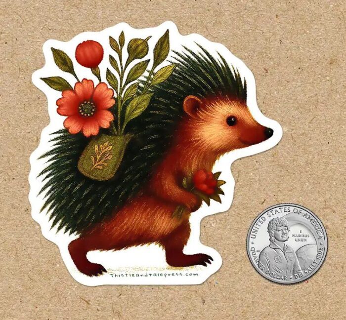 Hedgehog's Mission Sticker